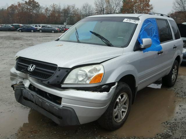 2HKYF18545H546169 - 2005 HONDA PILOT EXL SILVER photo 2