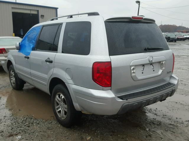 2HKYF18545H546169 - 2005 HONDA PILOT EXL SILVER photo 3