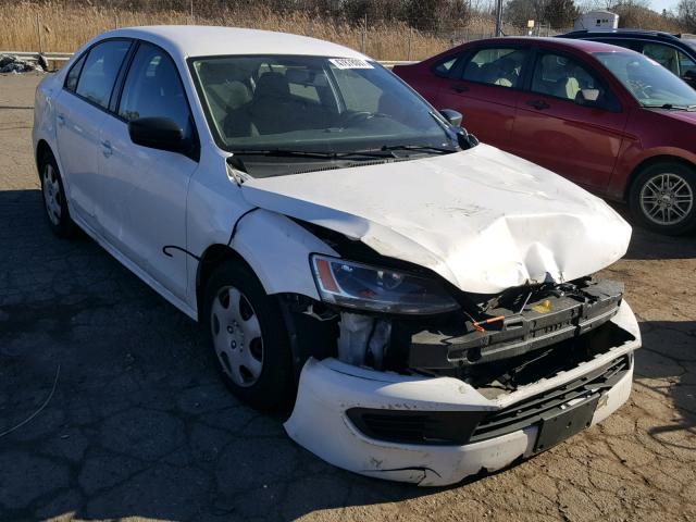 3VW2K7AJ9CM404061 - 2012 VOLKSWAGEN JETTA BASE WHITE photo 1