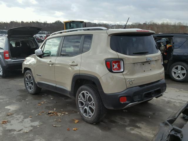 ZACCJBDT8GPD25199 - 2016 JEEP RENEGADE L CREAM photo 3