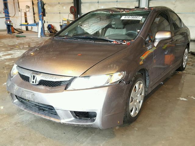 2HGFA1F56BH500793 - 2011 HONDA CIVIC LX GRAY photo 2