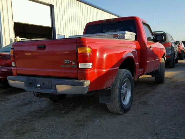 1FTYR11V3XPA81912 - 1999 FORD RANGER RED photo 4