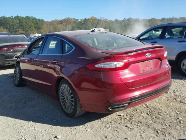 3FA6P0K94GR130168 - 2016 FORD FUSION TIT RED photo 3