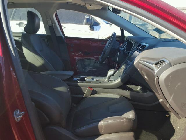 3FA6P0K94GR130168 - 2016 FORD FUSION TIT RED photo 5