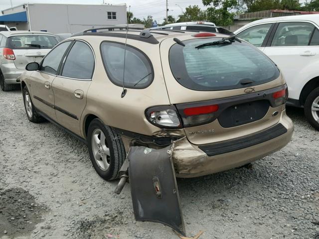 1FAFP58S4YA253990 - 2000 FORD TAURUS SE BROWN photo 3