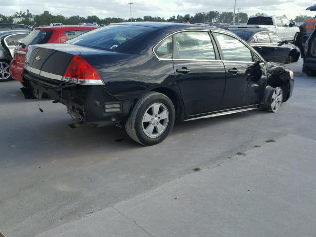 2G1WB5EN7A1107535 - 2010 CHEVROLET IMPALA LT BLACK photo 4