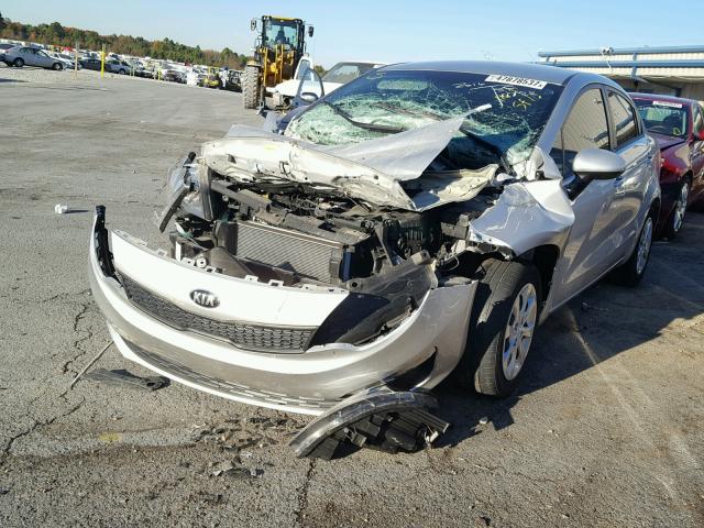 KNADM4A39G6658121 - 2016 KIA RIO LX SILVER photo 2