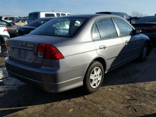 1HGES16355L018525 - 2005 HONDA CIVIC DX V GRAY photo 4