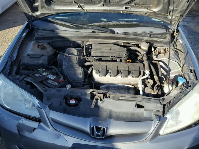 1HGES16355L018525 - 2005 HONDA CIVIC DX V GRAY photo 7