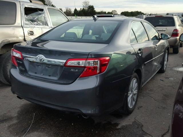 4T1BK1FK7CU522876 - 2012 TOYOTA CAMRY SE GRAY photo 4