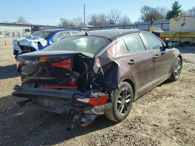 KNAGM4A70B5056691 - 2011 KIA OPTIMA LX RED photo 4