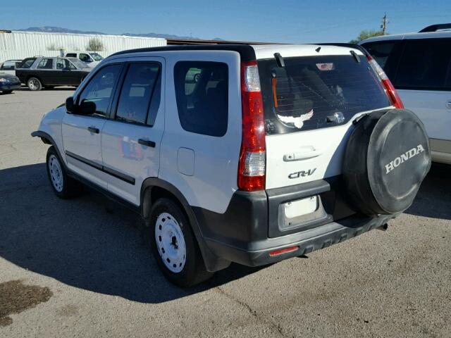 JHLRD68506C007085 - 2006 HONDA CR-V LX WHITE photo 3