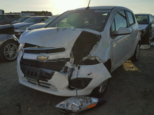 KL8CD6S95EC542208 - 2014 CHEVROLET SPARK 1LT WHITE photo 2