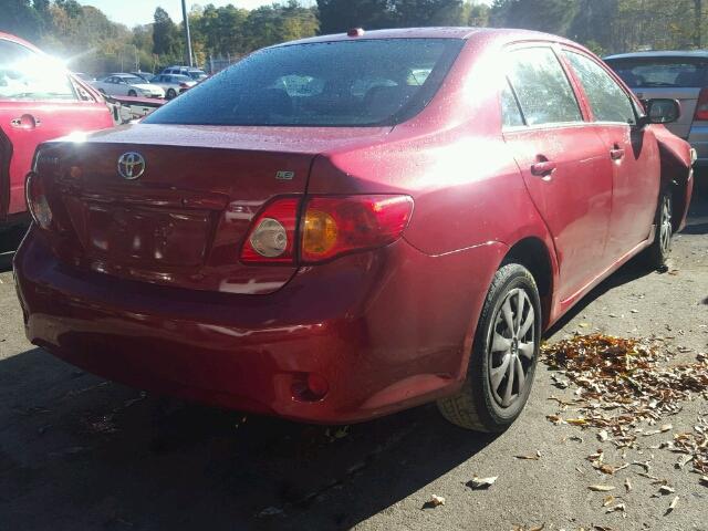 JTDBU4EE6AJ060868 - 2010 TOYOTA COROLLA BA RED photo 4