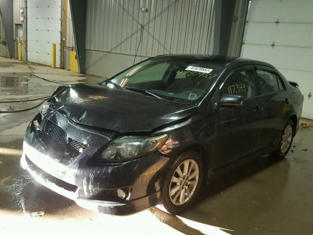 2T1BU4EE6AC446637 - 2010 TOYOTA COROLLA BA BLACK photo 2