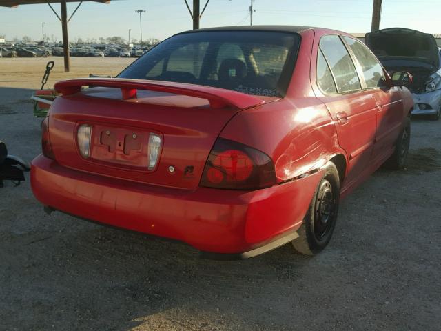 3N1AB51D14L735773 - 2004 NISSAN SENTRA SE- RED photo 4