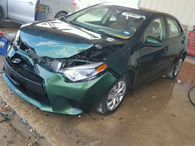 5YFBURHE7EP104709 - 2014 TOYOTA COROLLA L GREEN photo 2