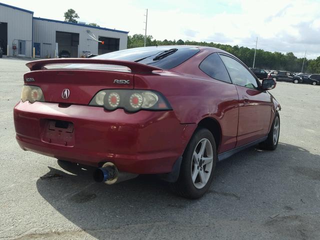 JH4DC53842C003734 - 2002 ACURA RSX RED photo 4