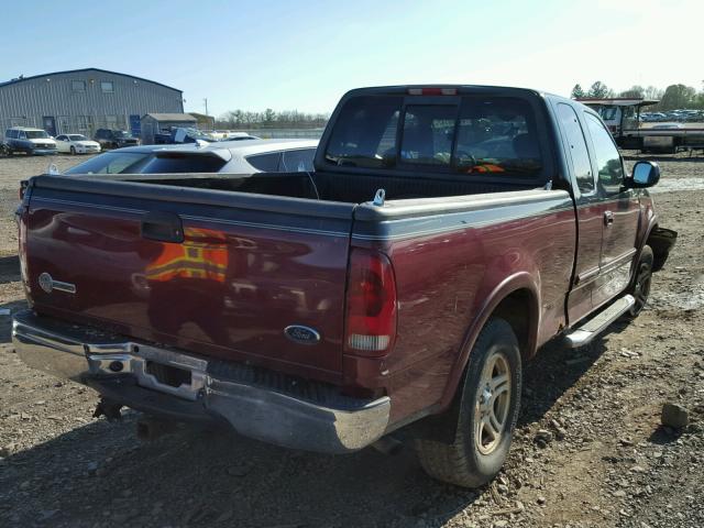 1FTRX18L73NA17506 - 2003 FORD F150 BURGUNDY photo 4