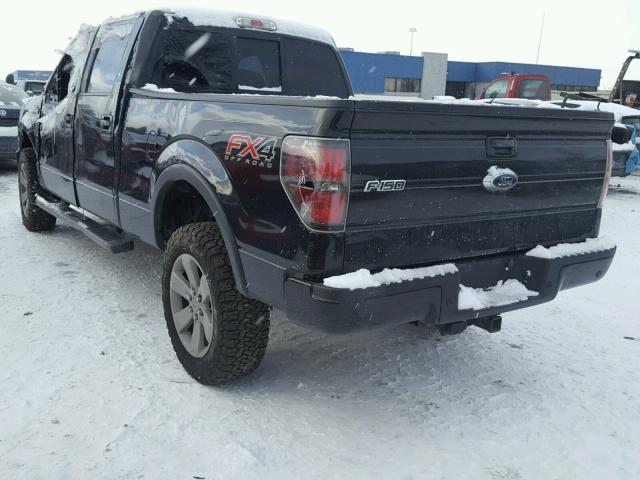 1FTFW1ET3DFC64091 - 2013 FORD F150 SUPER BLACK photo 3