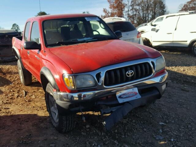 5TEHN72N54Z343382 - 2004 TOYOTA TACOMA DOU RED photo 1