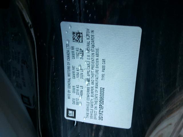 2G1FZ1EP2D9800332 - 2013 CHEVROLET CAMARO ZL1 黑色 照片 10