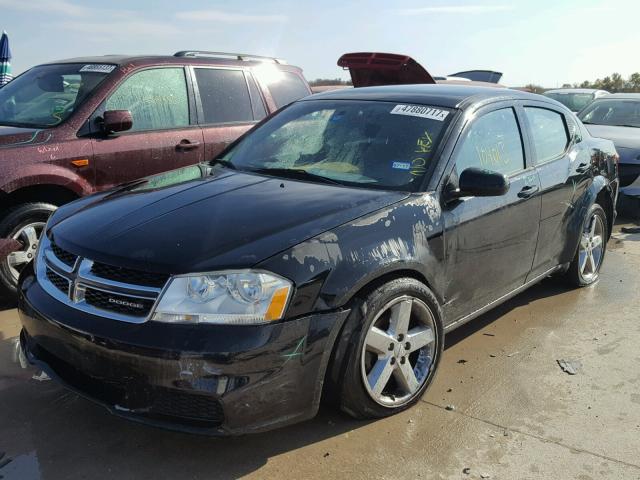 1B3BD1FB8BN559198 - 2011 DODGE AVENGER MA BLACK photo 2