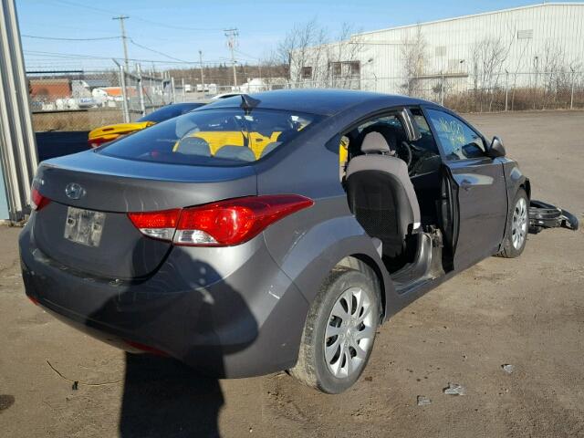 5NPDH4AE1DH293928 - 2013 HYUNDAI ELANTRA GL GRAY photo 4