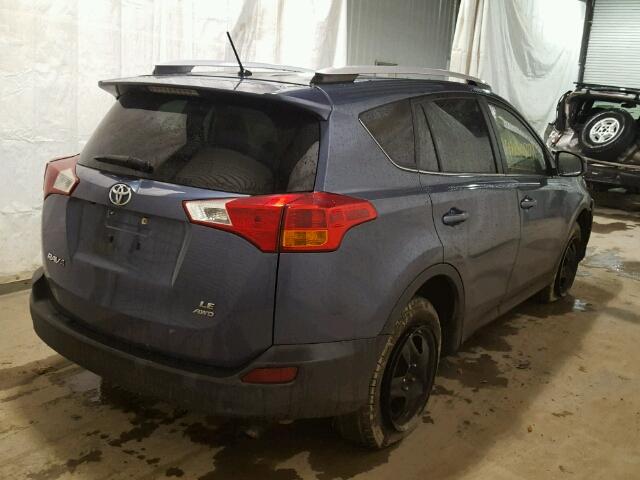 JTMBFREV2DD028378 - 2013 TOYOTA RAV4 LE Կապույտ լուսանկար 4
