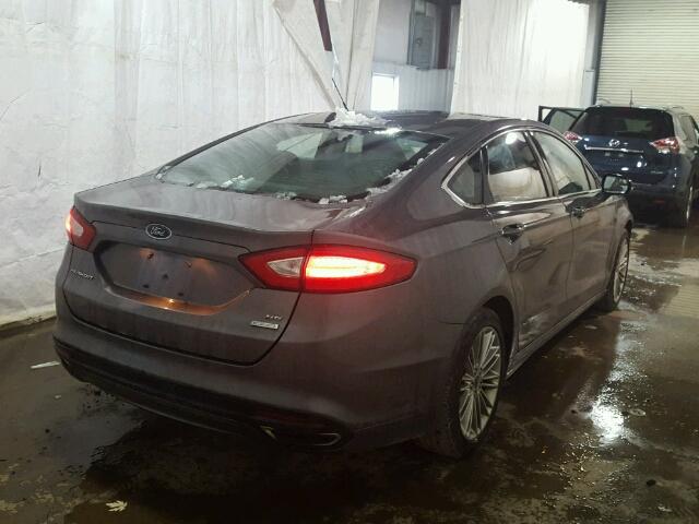 3FA6P0H95DR339941 - 2013 FORD FUSION SE GRAY photo 4