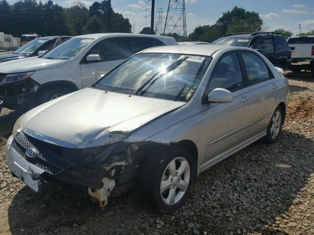 KNAFE221095026429 - 2009 KIA SPECTRA EX SILVER photo 2