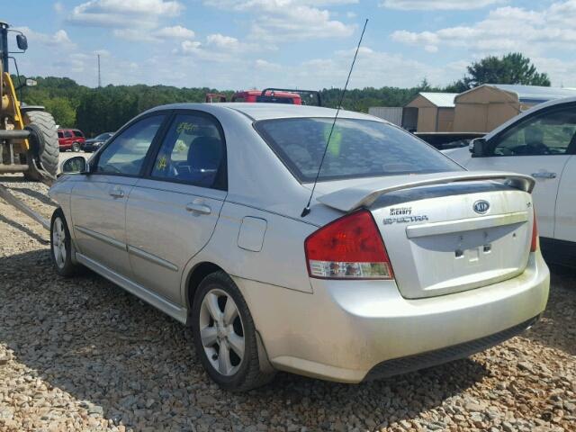 KNAFE221095026429 - 2009 KIA SPECTRA EX SILVER photo 3