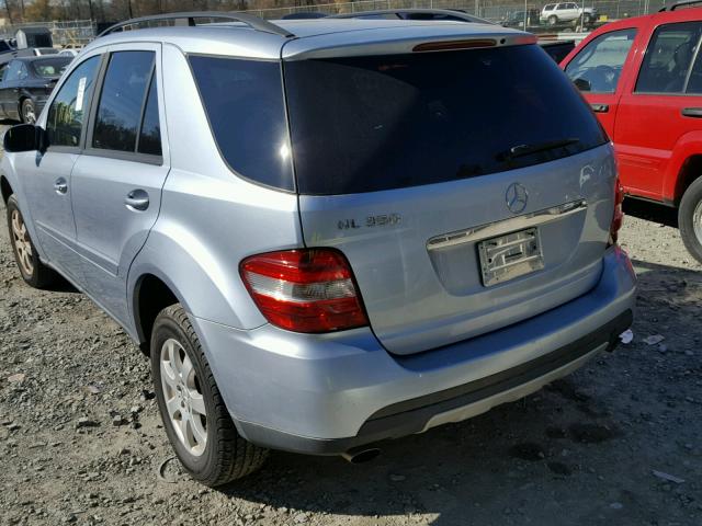 4JGBB86E66A027271 - 2006 MERCEDES-BENZ ML 350 BLUE photo 3