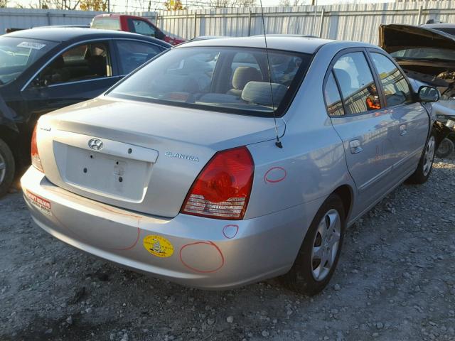 KMHDN46D86U284771 - 2006 HYUNDAI ELANTRA GL SILVER photo 4