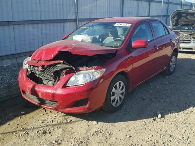 JTDBL40E299094426 - 2009 TOYOTA COROLLA BA RED photo 2