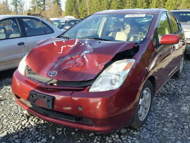 JTDKB20U653123891 - 2005 TOYOTA PRIUS RED photo 2