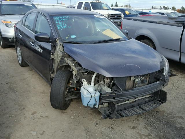 3N1AB7AP8EL662750 - 2014 NISSAN SENTRA S GRAY photo 1