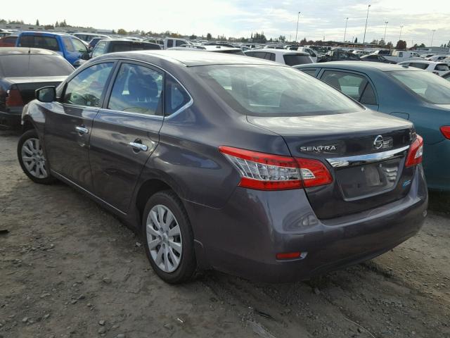 3N1AB7AP8EL662750 - 2014 NISSAN SENTRA S GRAY photo 3