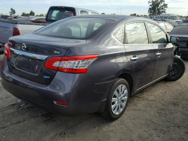 3N1AB7AP8EL662750 - 2014 NISSAN SENTRA S GRAY photo 4