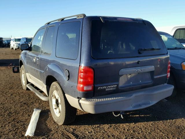 1FMYU60E93UA47929 - 2003 FORD EXPLORER S BLUE photo 3