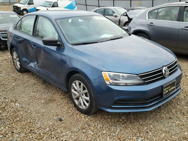 3VWD17AJ7FM232130 - 2015 VOLKSWAGEN JETTA SE BLUE photo 1