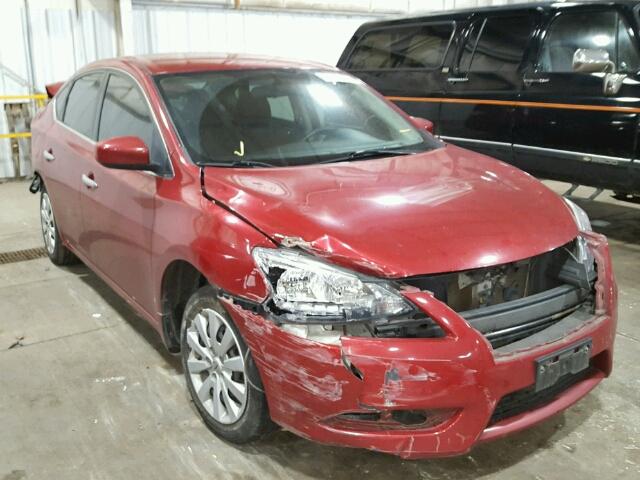 3N1AB7AP6EY267596 - 2014 NISSAN SENTRA S RED photo 1