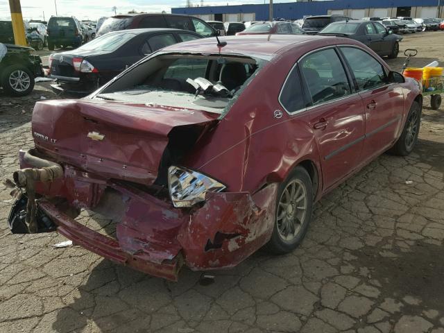 2G1WT58K069217799 - 2006 CHEVROLET IMPALA LT BURGUNDY photo 4