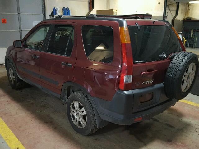 SHSRD78813U113002 - 2003 HONDA CR-V EX MAROON photo 3