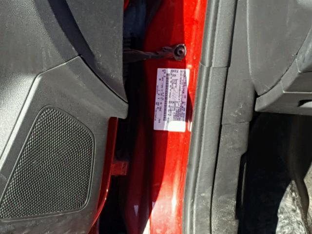 1FAHP3N20CL266587 - 2012 FORD FOCUS TITA RED photo 10