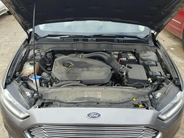 3FA6P0HR1DR253185 - 2013 FORD FUSION SE GRAY photo 7