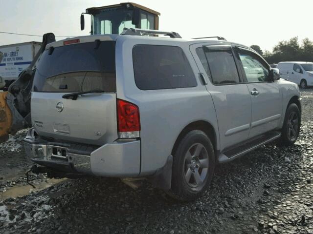 5N1AA08B84N708377 - 2004 NISSAN ARMADA SE SILVER photo 4