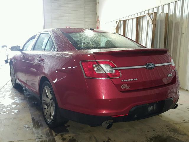 1FAHP2KT5AG101311 - 2010 FORD TAURUS SHO RED photo 3