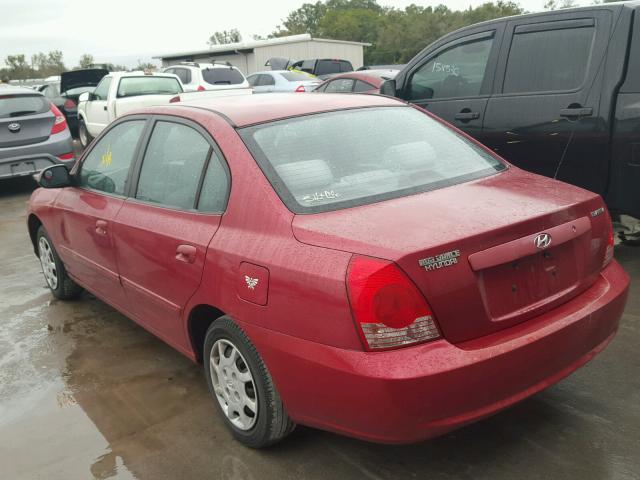 KMHDN46D74U833437 - 2004 HYUNDAI ELANTRA GL BURGUNDY photo 3