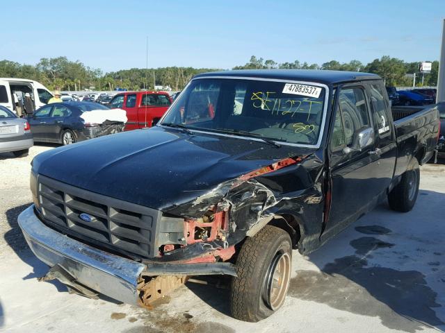 1FTEX15Y1PKA44710 - 1993 FORD F150 BLACK photo 2